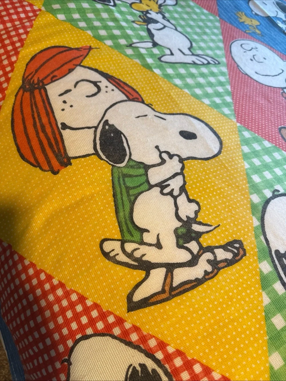 Peanuts Patchwork Snoopy Bedding Cover - Multicolor Lucy, peppermint Patty more!